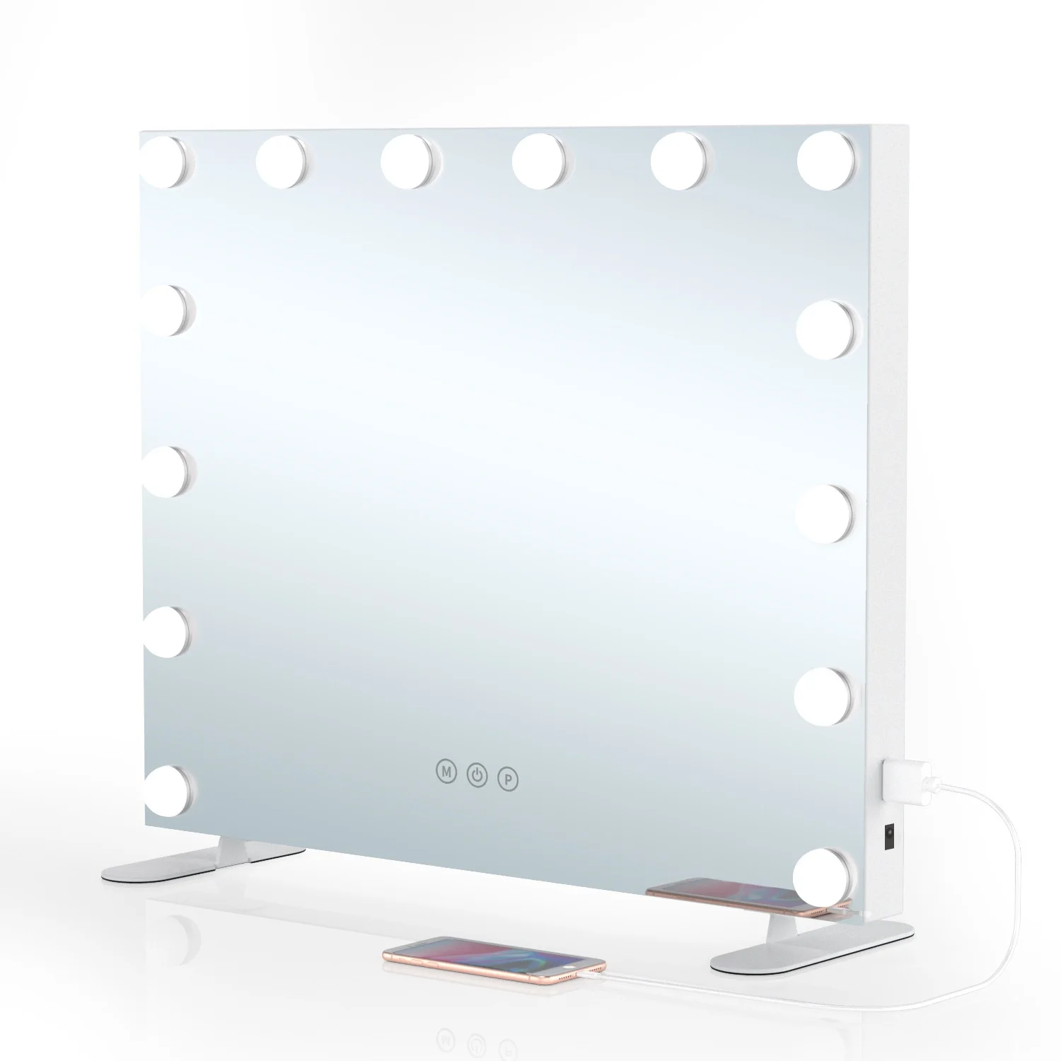 Beauty three-color high definition Light Emitting Diode Makeup Mirror Desktop Bulb Makeup Mirror