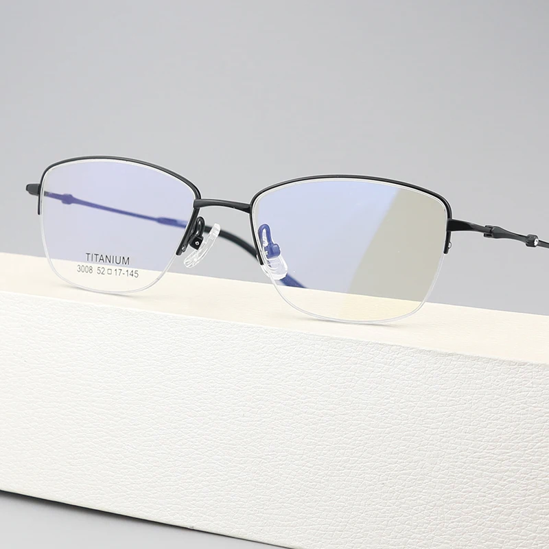 

Ultralight Pure Titanium Rhinestones Glasses Frame Female THandmade Optical Myopia Glasses Myopia Reading Women Eyewear