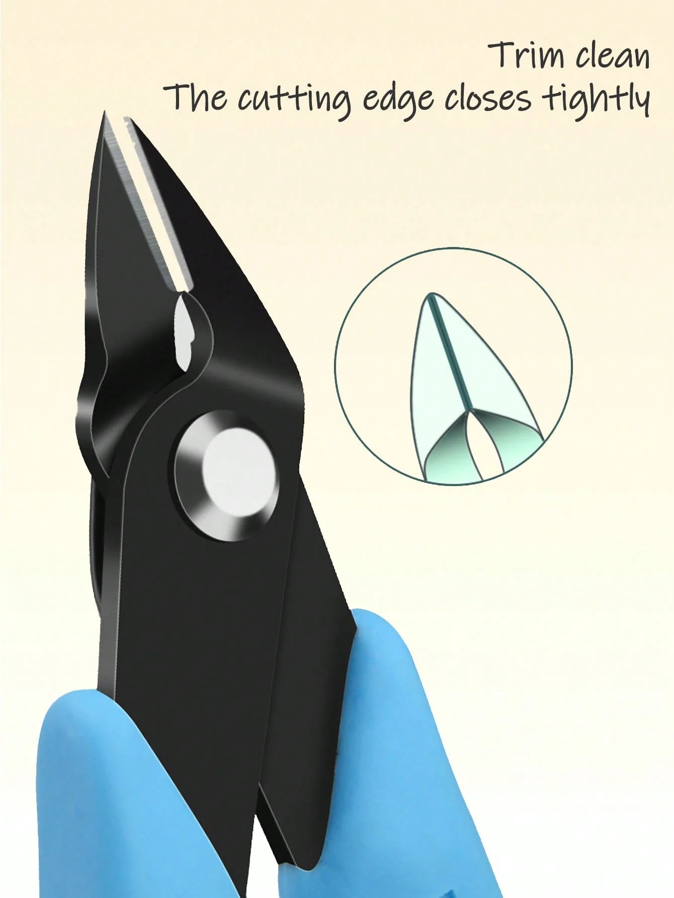 1個のステンレス鋼ネイルアートはさみ、ラインストーンリムーバー、ネイルアートデコレーションリムーバー、斜めペンチ、ネイルカッターマニキュア