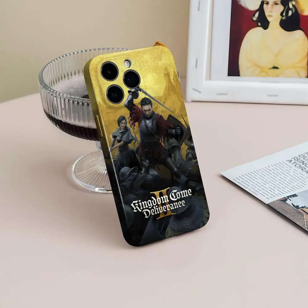 

Чехол для телефона Kingdom Come Deliverance II для iPhone 17, 16, 15, 14, 13, 12, Pro Max Plus, глянцевый HD, с тонкими отверстиями, жидкая пленка, мягкий корпус