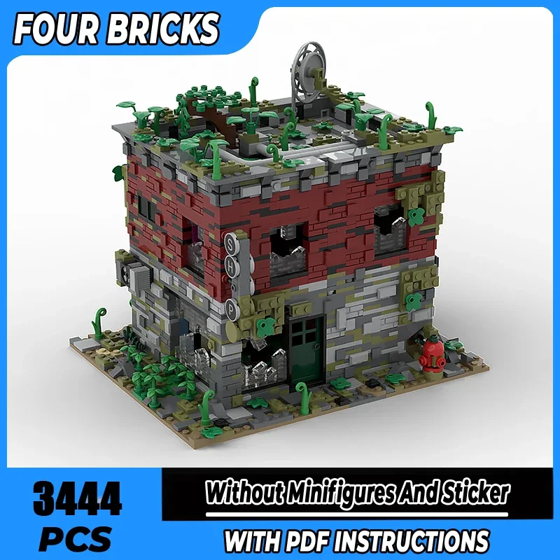 Moc Building Blocks A store with an infected Technology Modular Bricks Model  Gifts Christmas Toys DIY Sets Assembly