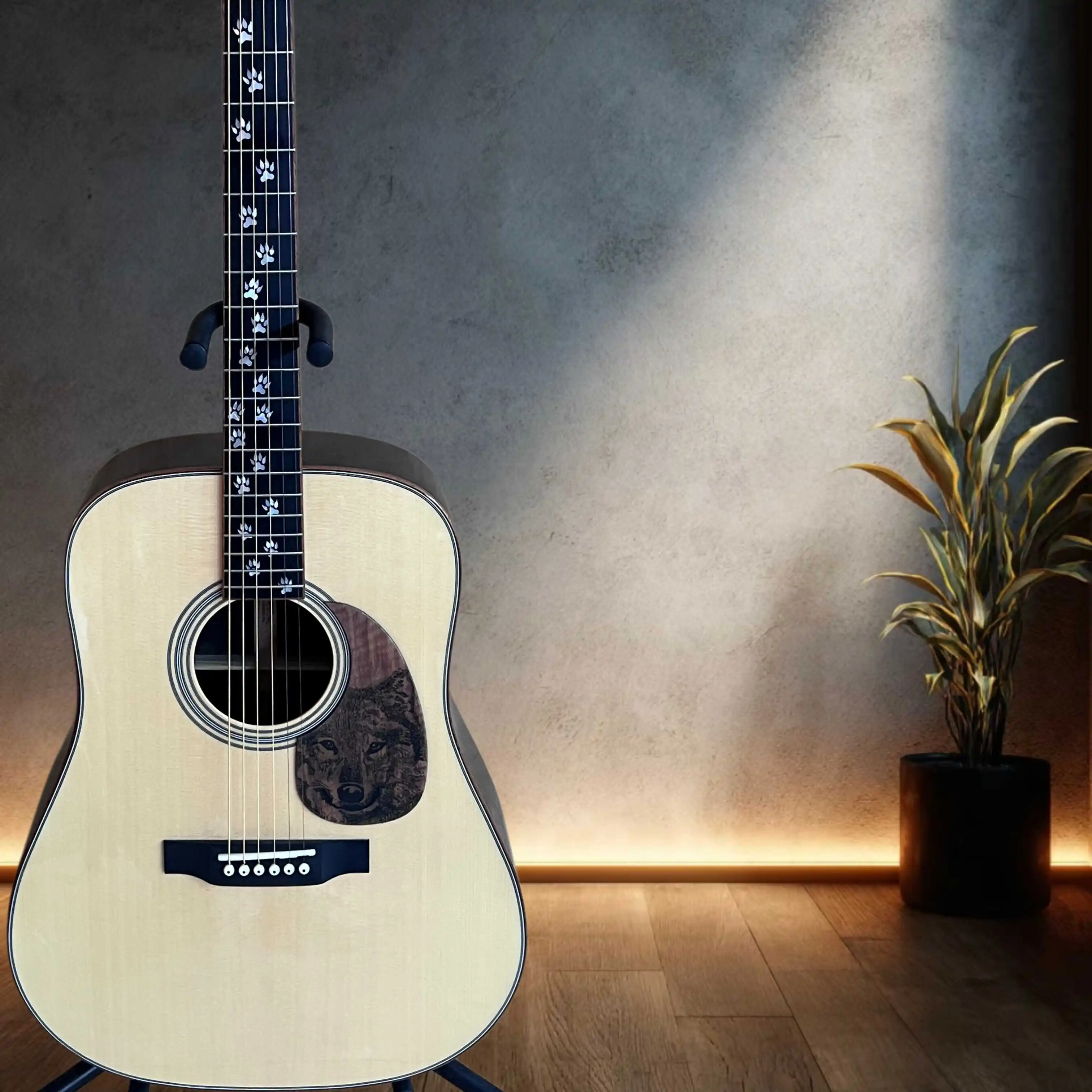 Handmade Special D-series Acoustic Guitar, Wolf Claw, Ebony Fingerboard, Spruce Top, Folk Style Suitable As A Birthday Gift view 2