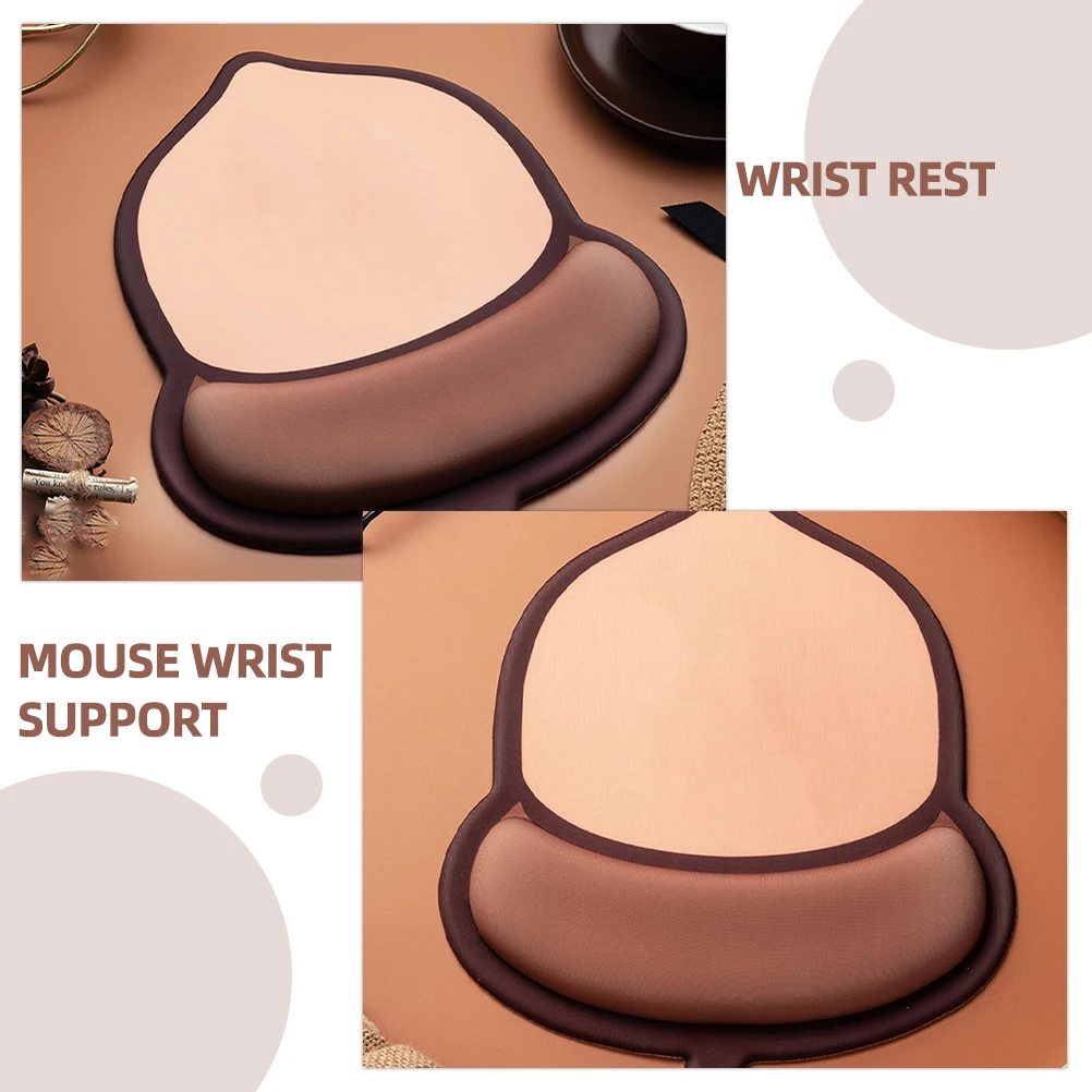 

Wrist Rest Nut Mouse Pad Office Cushion Desk Accessories Milk Silk Hand Support