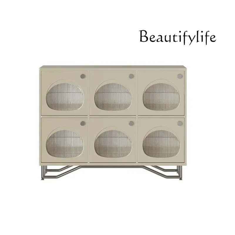 BJ Artistic Modeling Solid Wood Dining Side Cabinet Living Room Bedroom Storage Cabinet Kitchen Wall Locker