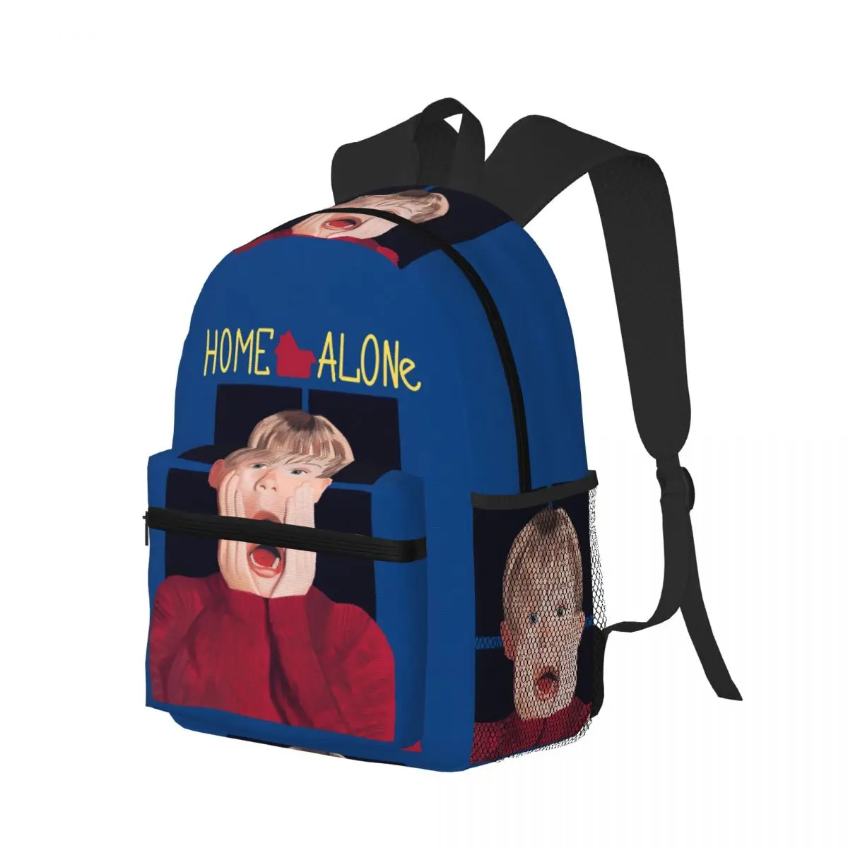 

Funny Home Alone Christmas Comedy Film Student Backpack School Bag Hiking Travel Daypack for Boys Girls Bookbag Shoulder Bags