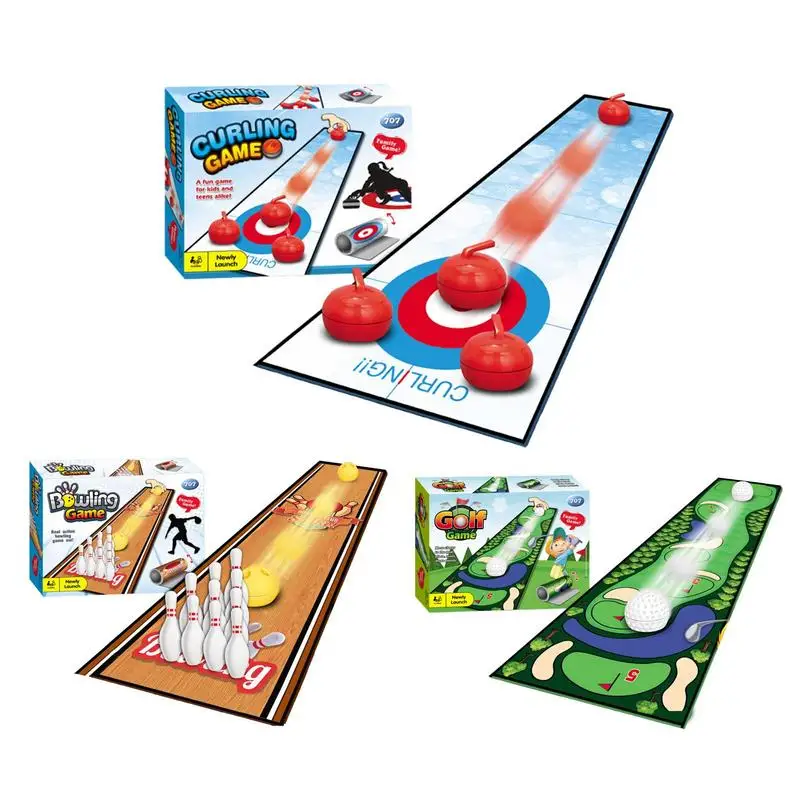 

Tabletop Curling Game Fun Curling Games Set For Kids Tabletop Curling Game With 8 Rollers & Shuffleboard Family Trip Table Toys