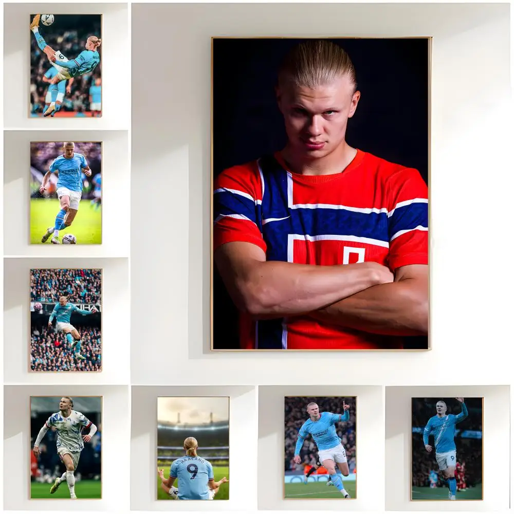 dominant athlete Erling Haaland Poster Classic Wall Art  Home Decor  Peel and Stick Unframed