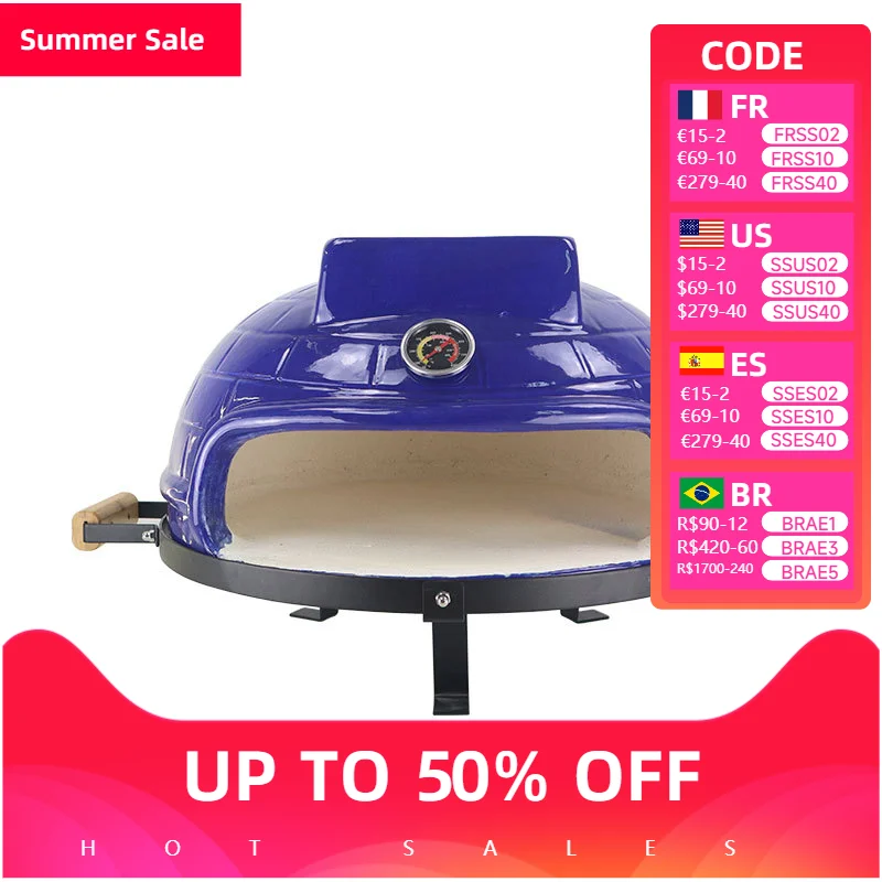 فرن بيتزا سيراميك بيتزا كرافت بيتزا برونتو فرن بيتزا خارجي، خفيف الوزن، محمول وآمن على أي سطح