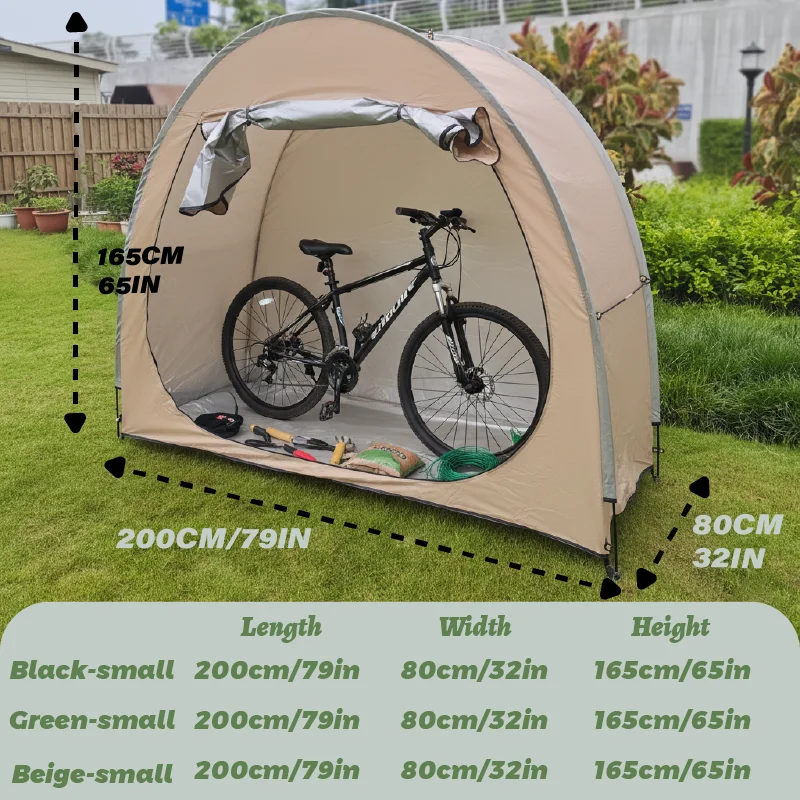 1-2 Bikes Bike Storage Tent for Bike Hobbyists, Bicycle Shelter, Durable Foldable Outdoor Shed