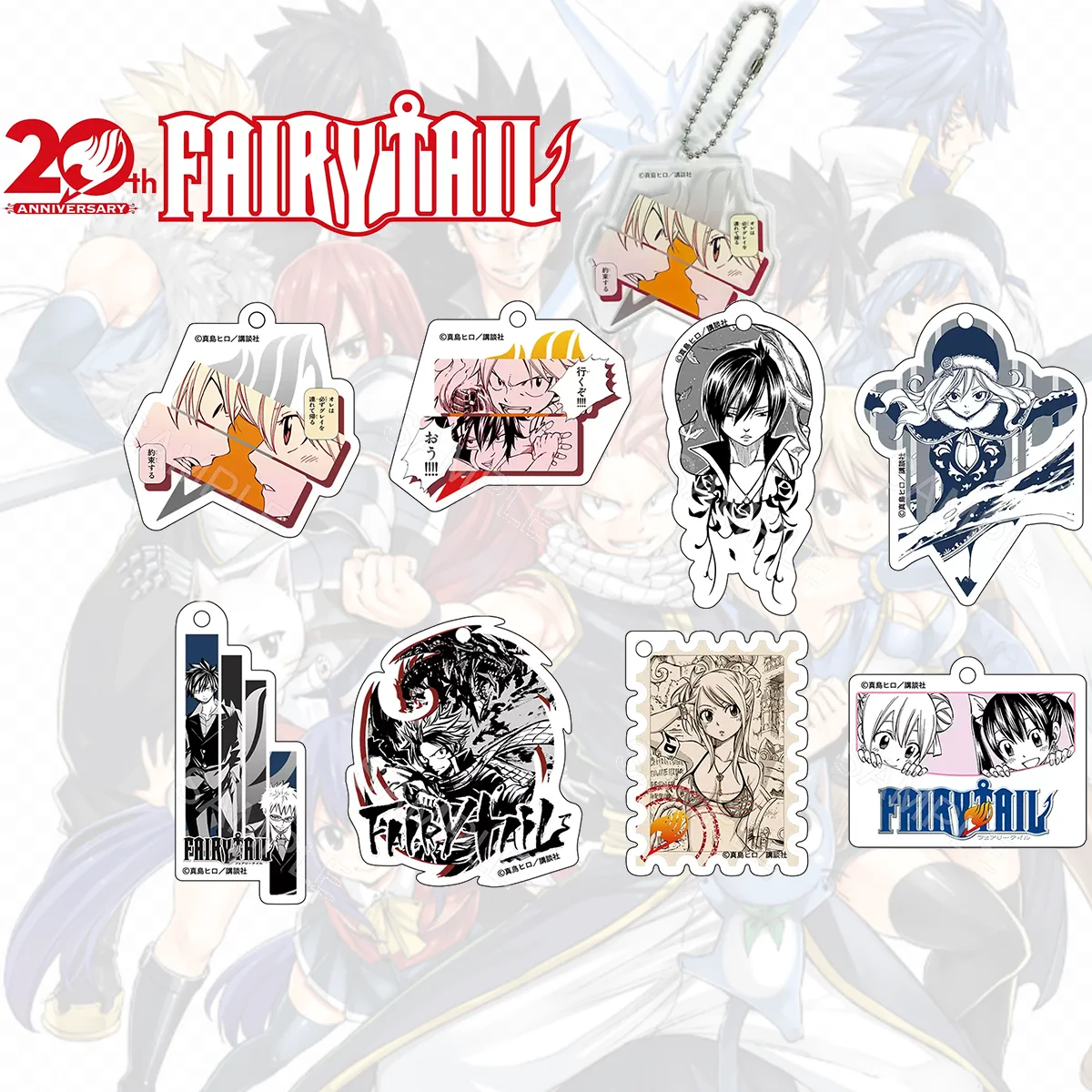 Anime Fairy Tail 6cm Acrylic Keychain, Natsu Dragneel, Easter decor for backpack, car key and bag pendant
