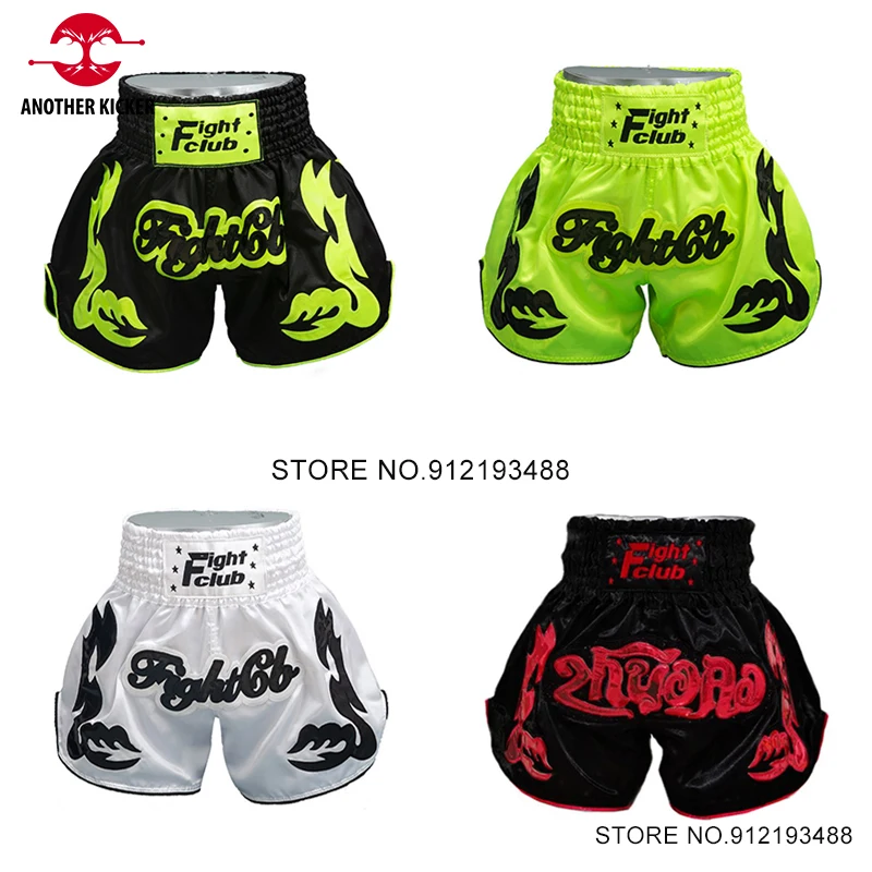 Short Muay Thai Man Fighter Kick Boxing Shorts Women Children Embroidery Gym Thaiboxing Grappling Kickboxing Cage Fighting Pants