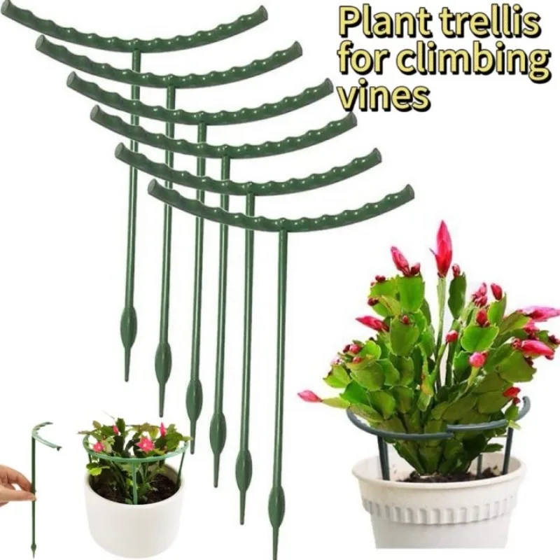 البلاستيك نبات دعم كومة حامل للزهور نصف دائرة الدفيئة ترتيب تحديد قضيب حامل بستان حديقة بونساي أداة