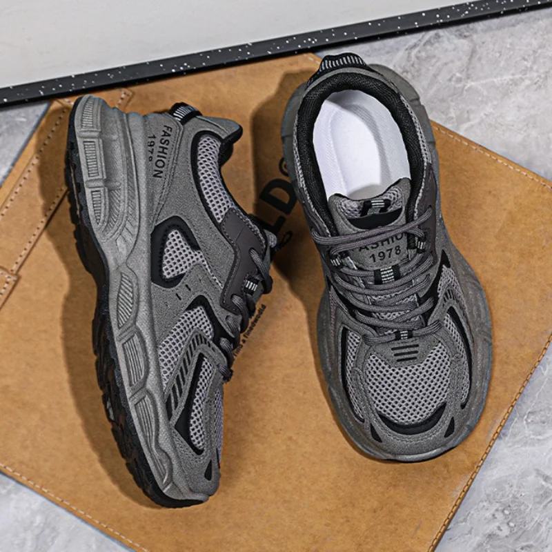 Fashion Versatile Thick Sole Running Shoes Spring Autumn New Women's Shoes Woman Casual Mesh Breathable Height-raising Sneakers
