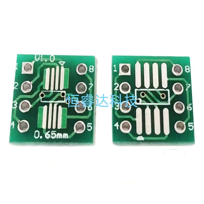 Free shipping 100pcs/lots SSOP8 SOP8 TSSOP8 To DIP8 PCB Transfer Board DIP Pin Board Pitch Adapter