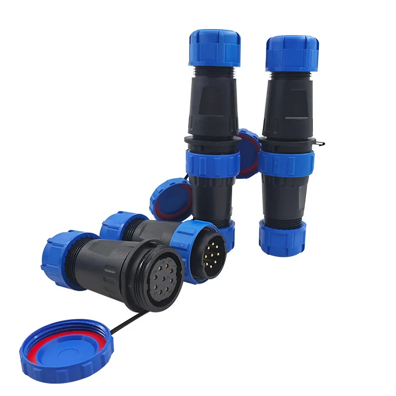 SP28 Waterproof Docking Connector Set - IP68 Various Pin Sizes 2/3/4/5/6/7/8/9/10/12/14/16/19/22/24/26 Pin Tin Lead Welding Pins
