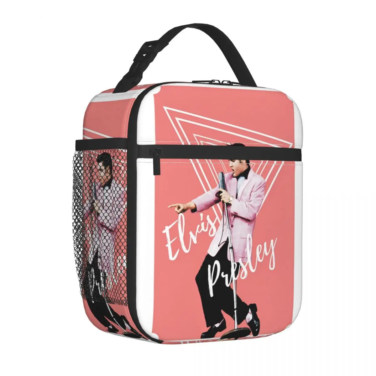 E-Elvis Presley Merch Insulated Lunch Bag For Picnic Food Container Portable Thermal Cooler Lunch Boxes