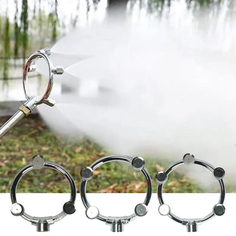 Pemisah selang, penyemprot atomisasi Multi kepala penyemprot Taman bisa dilepas ringan Stainless Steel untuk Cuci Mobil 1 buah