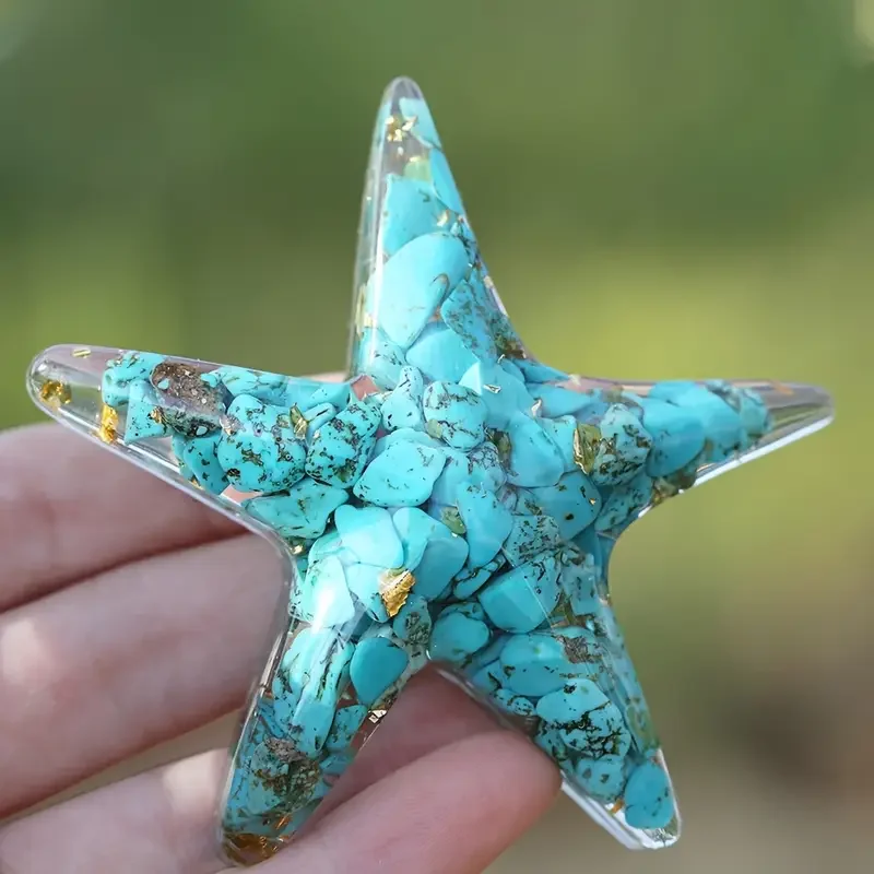 1PC Kristalltropfen Kleber machen Seestern, Kristallseestern Kunsthandwerk, Kristallgeschenke, Kristallkunst, Kristallornamente