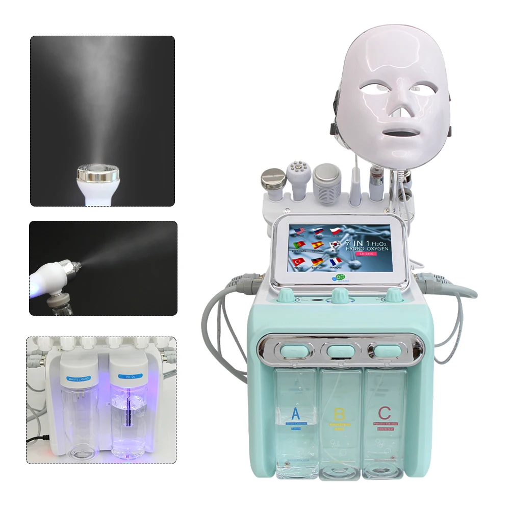 AOKOHydrogen Oxygen Machine Facial Cleansing Aqua Peeling Water Jet Blackhead Removal Skin Rejuvenation Microdermabrasion Device