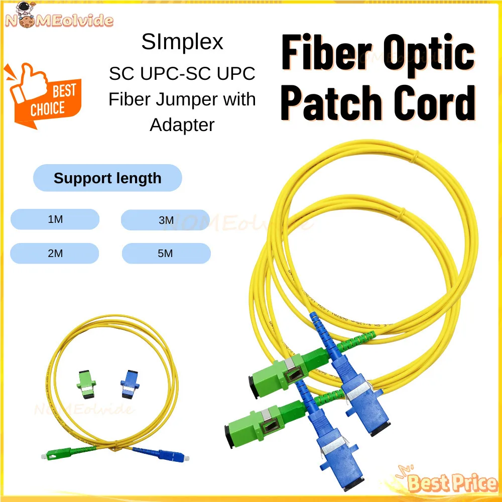 

30pcs Optic Fiber Jumper FTTH Fibra Optica Single Mode Indoor fiber Patch Cord With Coupler Extension Cable SC/UPC-SC/UPC