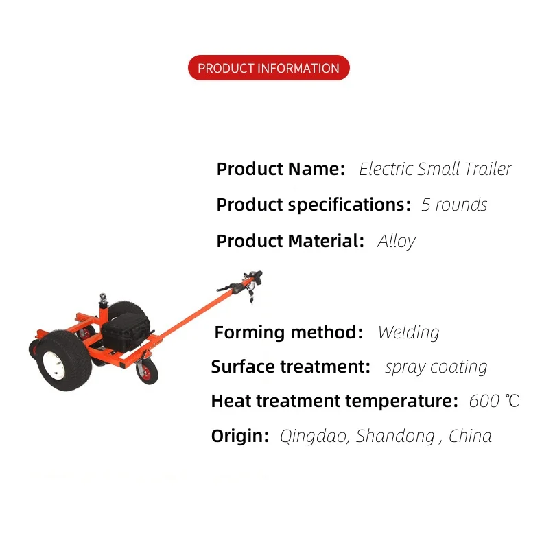 Pabrik 2000kg traktor Trailer elektrik yang disediakan, troli kecil, Kayaks, Yachts, Trailer, penjualan laris lintas batas