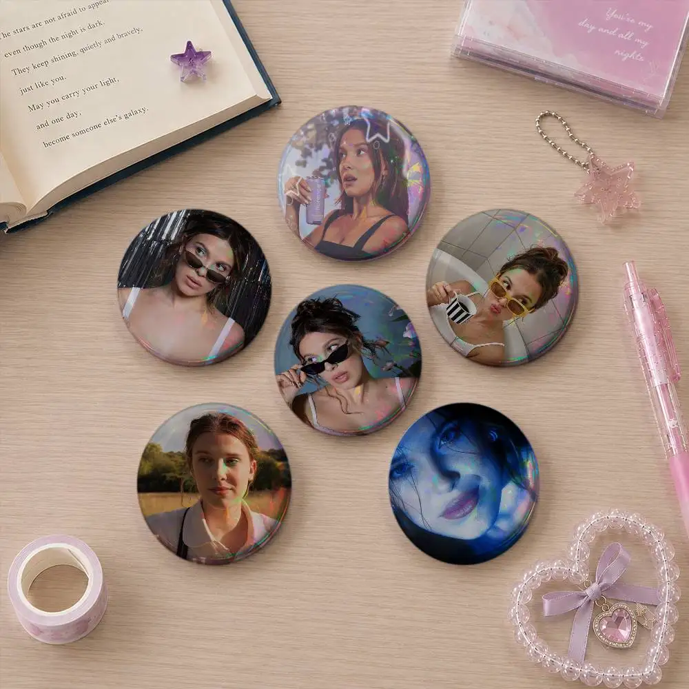 Millie Bobby Brown Brooches Cartoon Badge Pins Backpack Hat Accessories Friend Gift