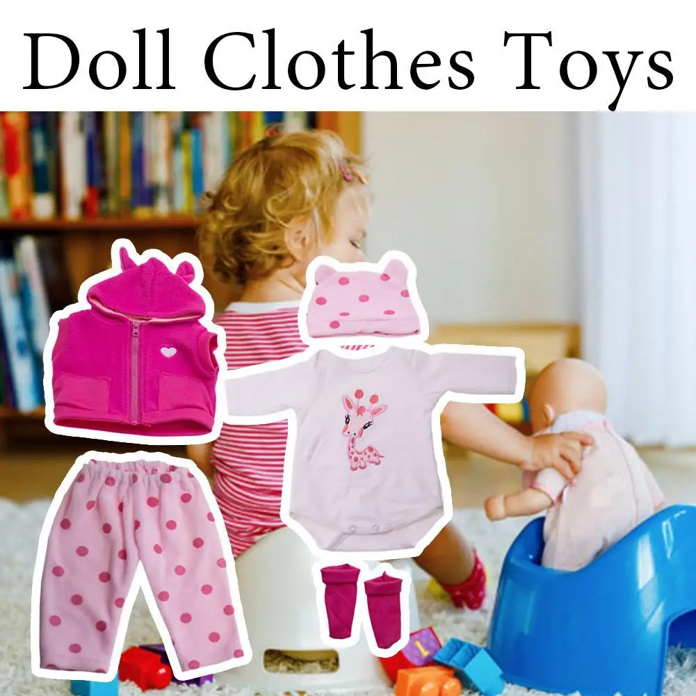 Doll Clothes For 43cm Baby Doll Jacket Clothes Pants Set For 17