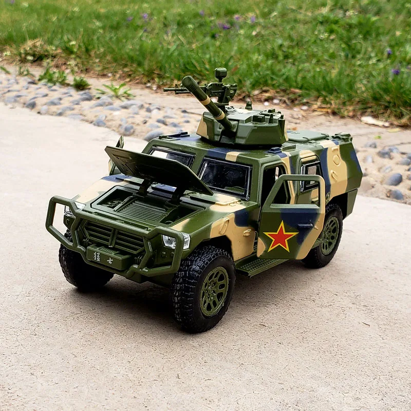 1:32 Scale Military Vehicles Amphibious Assault Chinese Off-Road Chariot Simulation Car Toy Model Baby Gift