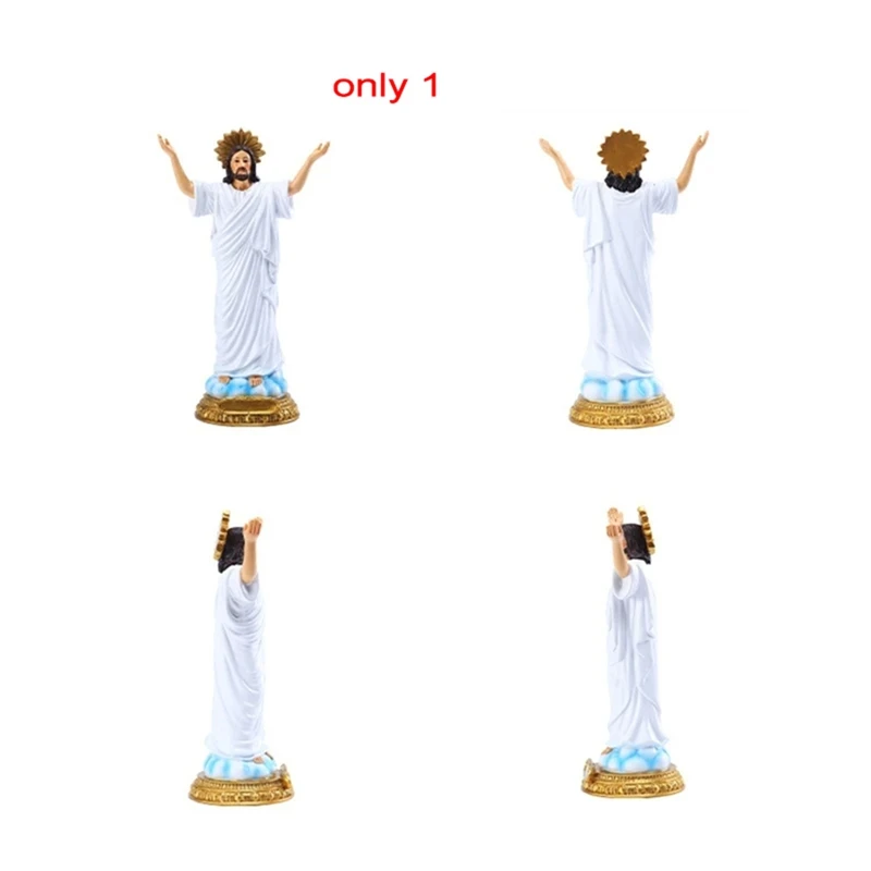 8.86 Inch Tall Jesus Statue Sacred Rebirth Figure Resin Sculpture Easter Decor