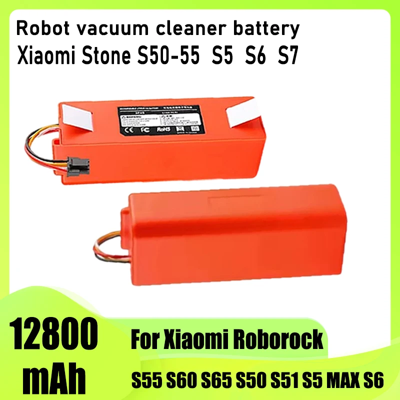 14.4V lithium-ion battery for Xiaomi Roborock S55 S60 S65 S50 S51 S5 1S 1ST MAX S6 series robot vacuum cleaner