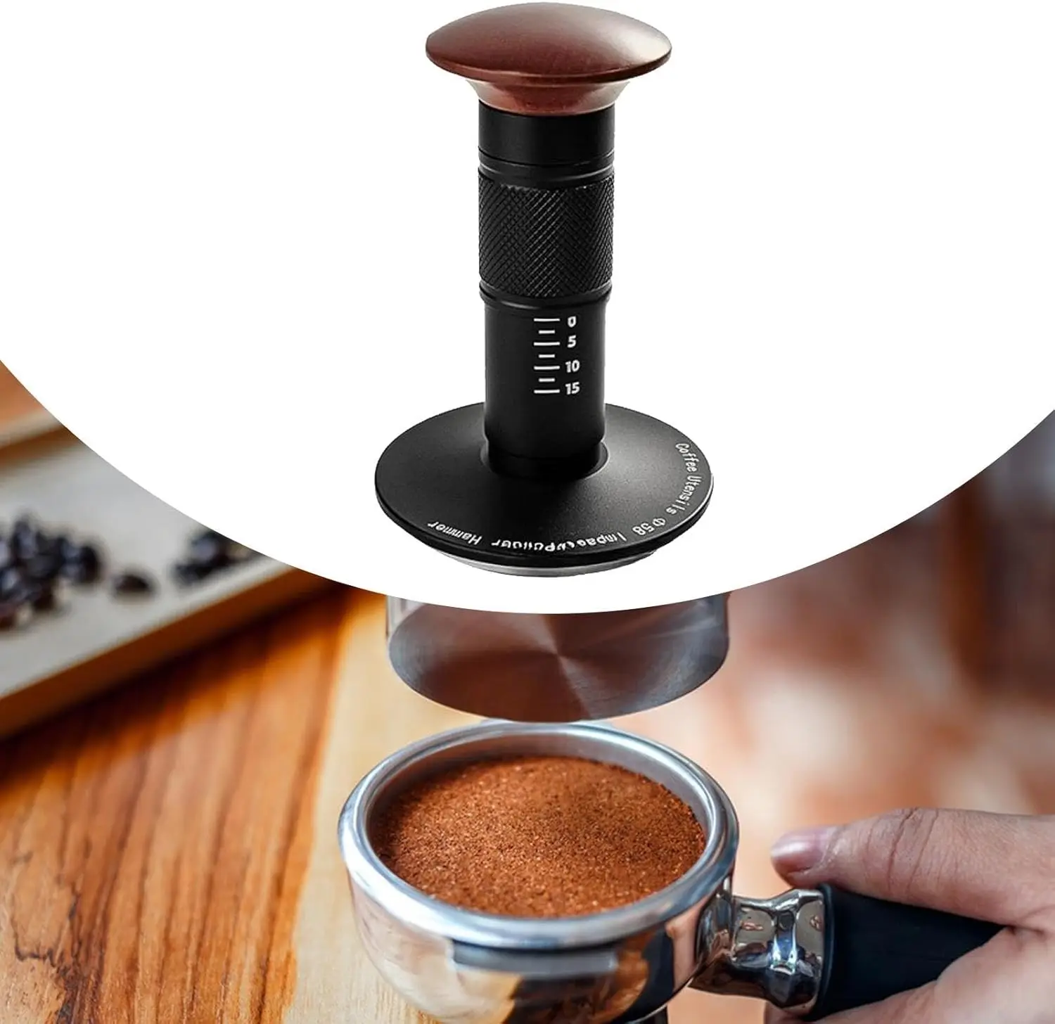 Coffee Accessories Premium Barista Tools Stainless Steel Coffee Tamper Adjustable Pressure Coffee