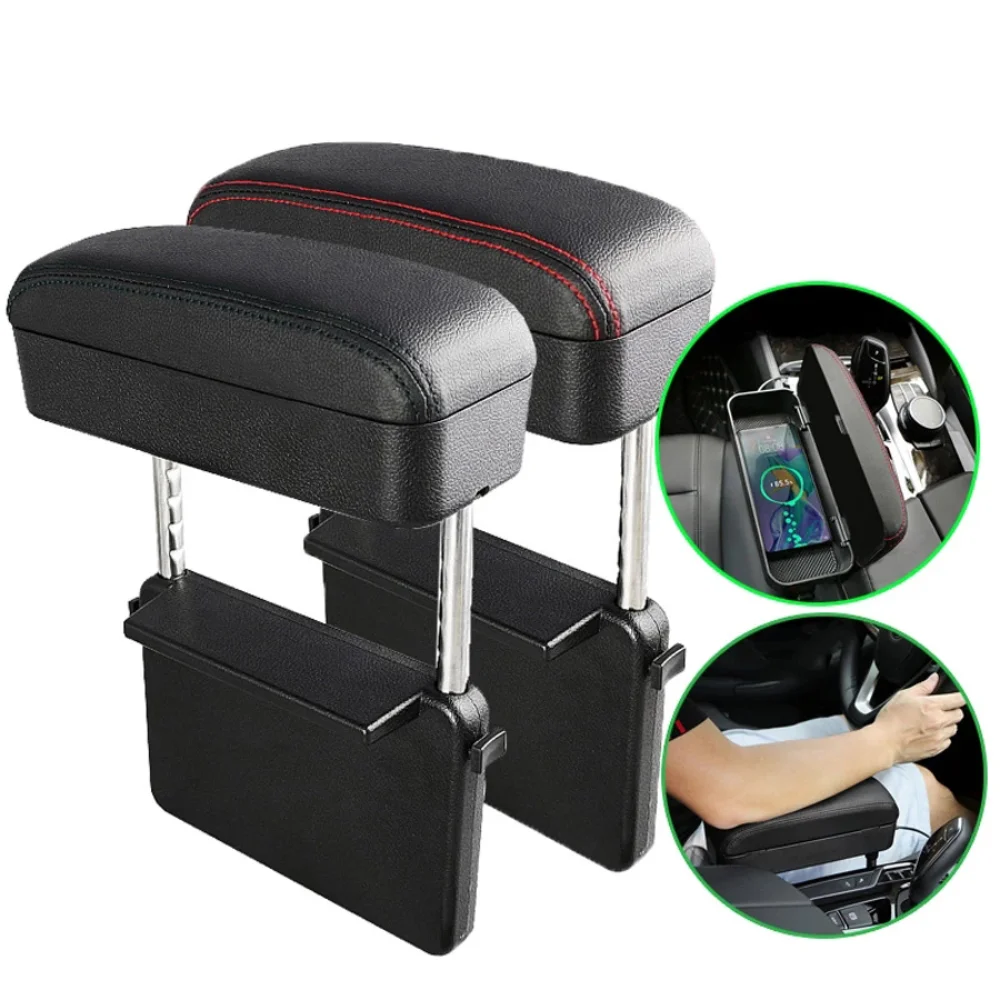 New Universal Car Braço Box Cotovelo Suporte Ajustável Car Center Console Braço Resto Car Styling Auto Assento Gap Organizador Braço Resto