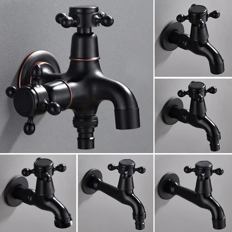 Long garden use Bibcock faucet tap crane Antique Brass Finish Bathroom Wall Mount Washing Machine Water Faucet Tap