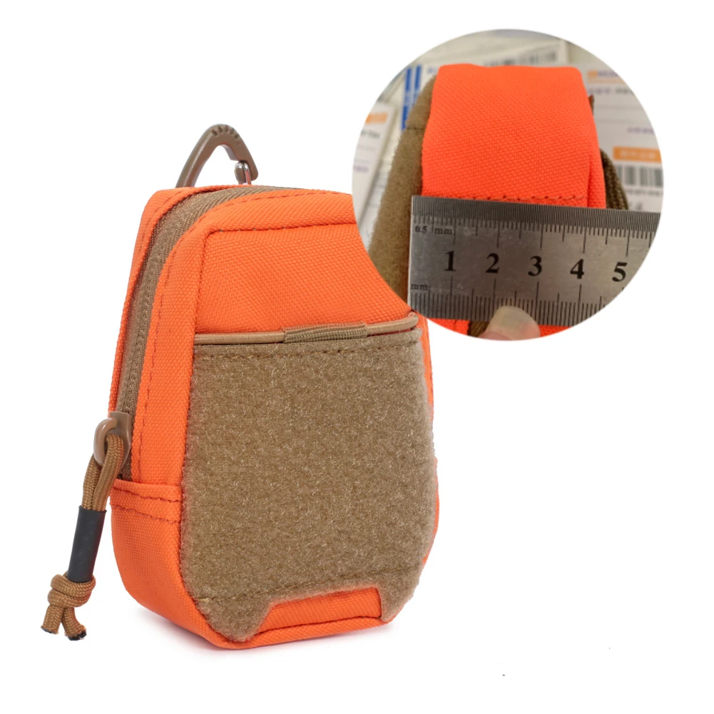 Key Case Backpack Pendant Bag Belt Waist Bag with Compartment with Clasp Pouch 600D Oxford Cloth