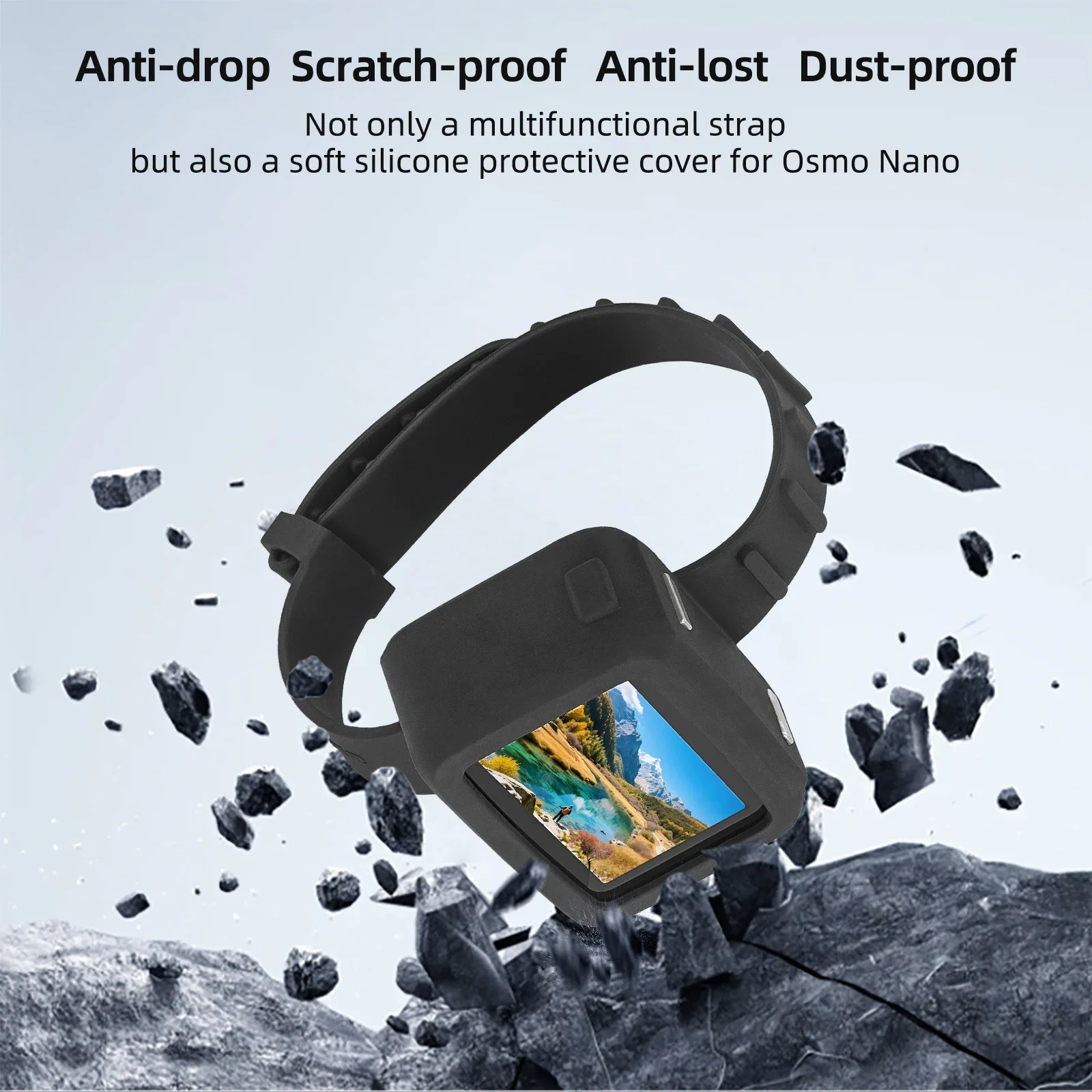 Wristband for DJI Osmo Nano Camera Mount Image Transmission Silicone Protective Case Action Camera Protective Cover Accessory
