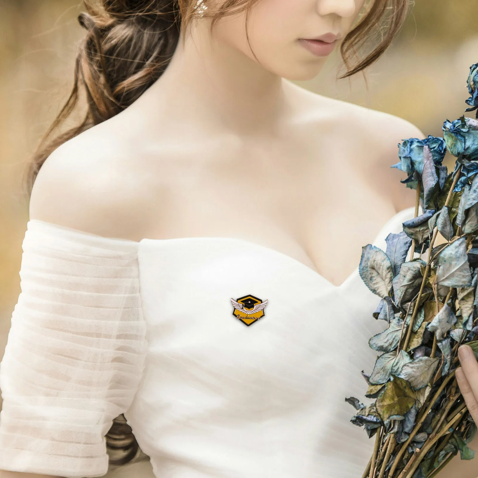 6 pezzi spille da bavero in metallo cappello da laurea spilla distintivi celebrazione accademica laurea stagione gioielli accessori alla moda simpatico cartone animato