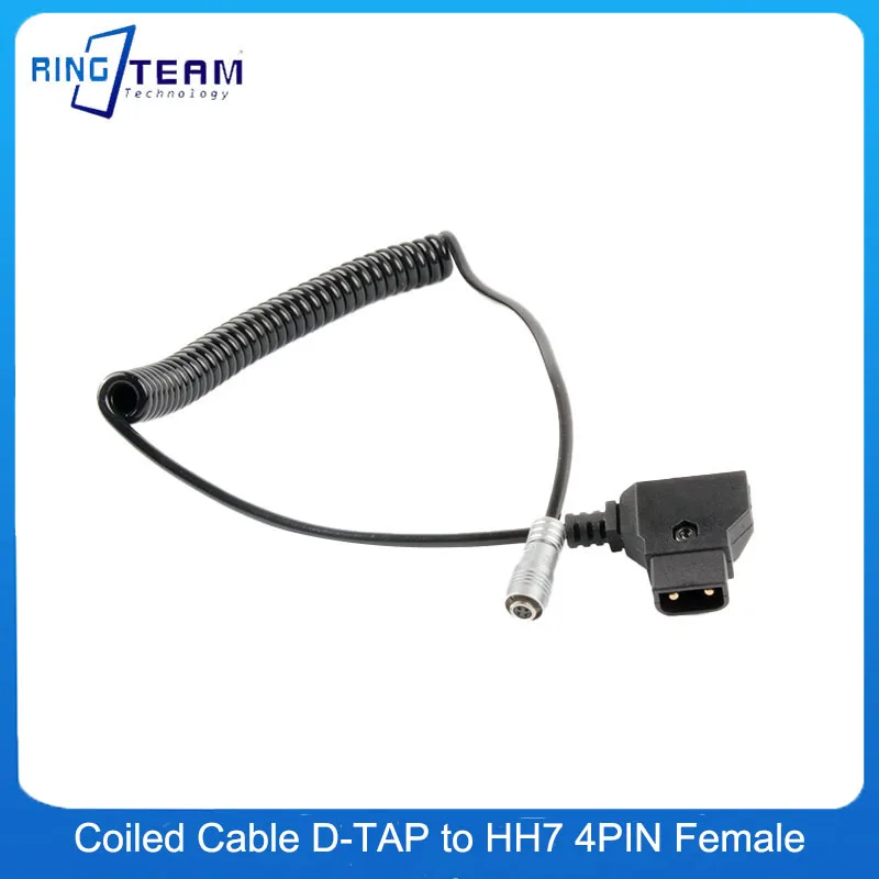 

DTAP Male D-tap to XS6 4 Pin Female Monitor Coiled Power Cable for IKAN Portkeys BM5 BM7 HH7 HS7T