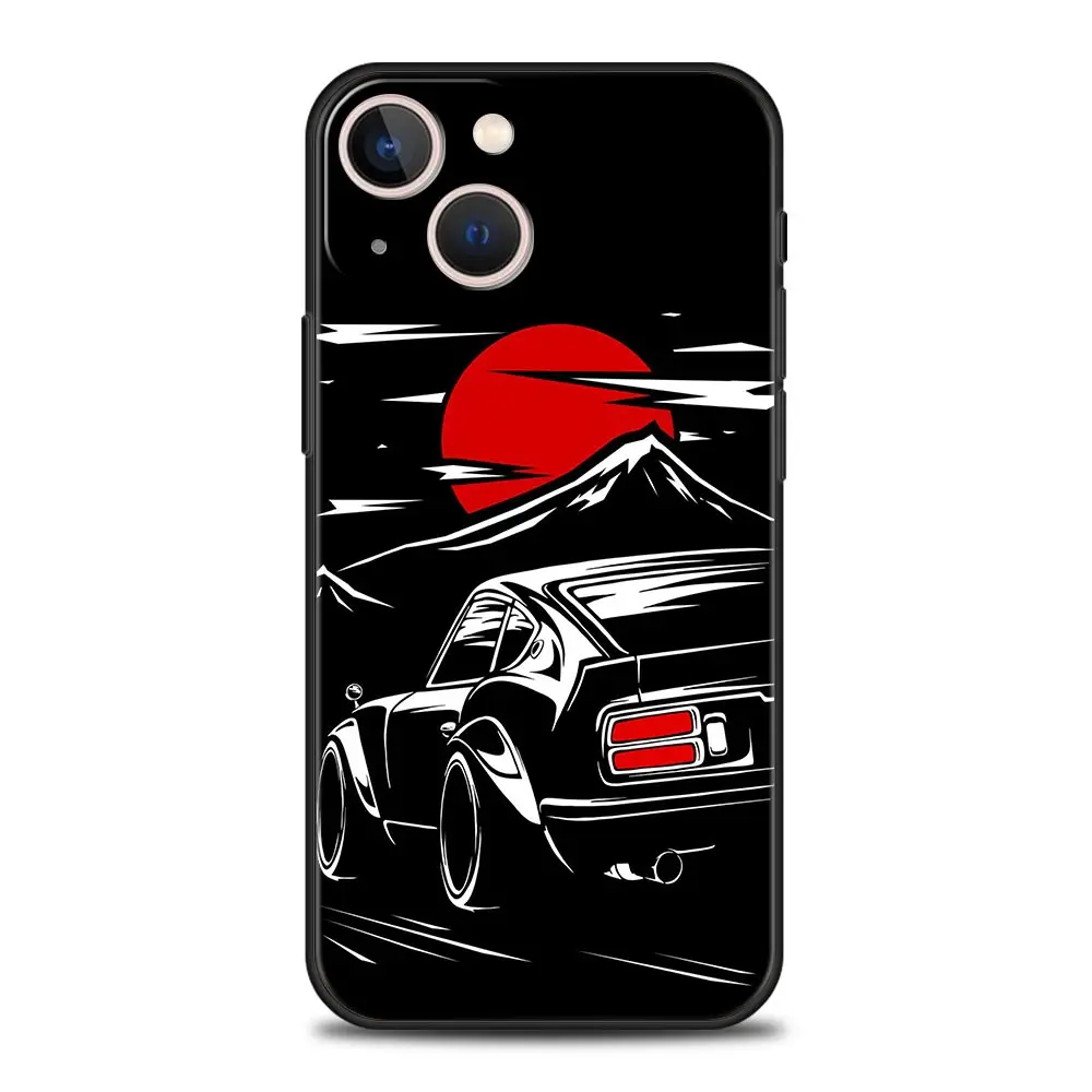 Japan JDM Sports Cars Male Men Funda Phone Cases For iPhone 11 12 13 15 16 14 Pro Max X XR XS 7 8 Plus SE Luxury Cover