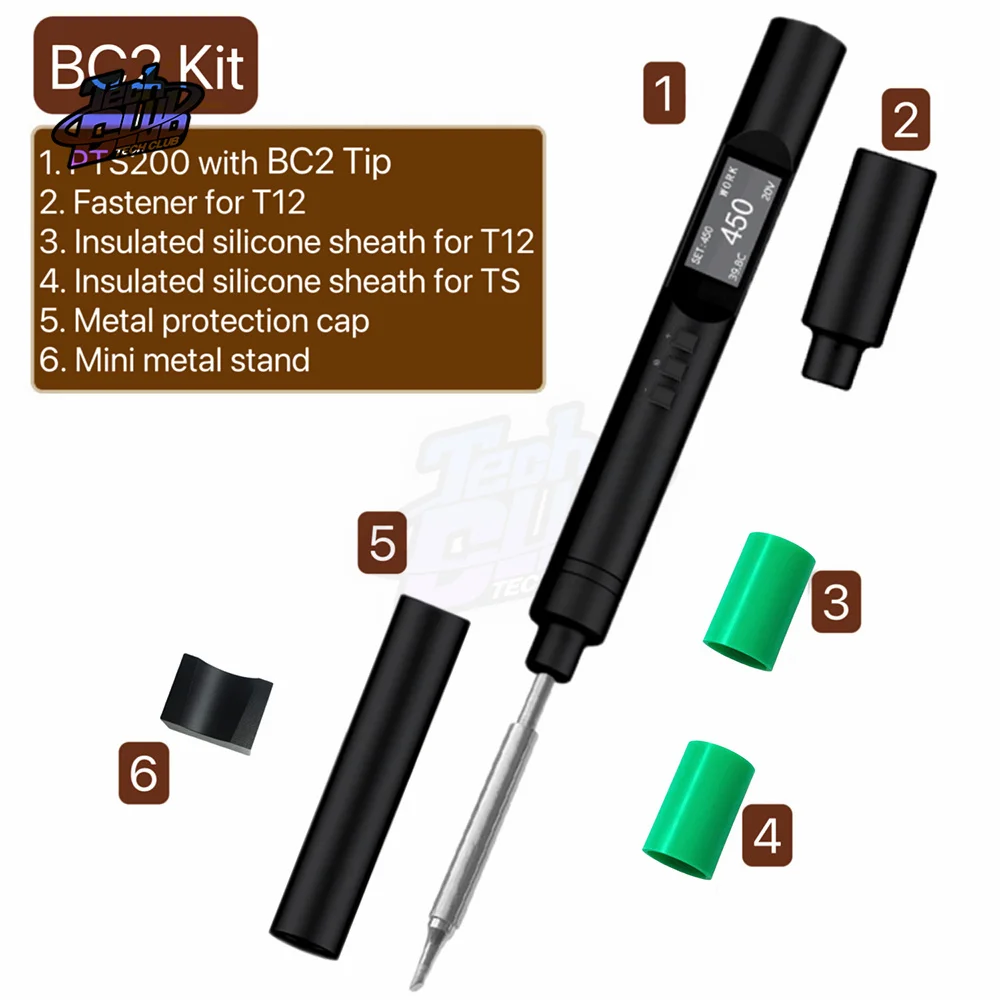 PTS200 Smart Solder Iron 100W max ESP32-S2 PD3.0 Open Source Compatible with TS100 TS101/Pine64 Pinecil V2 V3/soldering iron