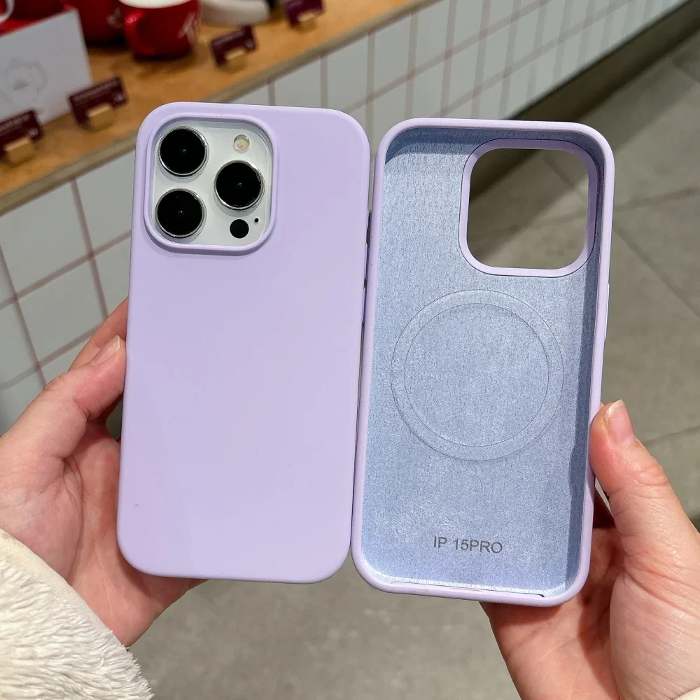 السائل الأصلي المغناطيسي ل Magsafe اللاسلكية آيفون 17 الهواء 16 15 14 زائد 13 12 برو ماكس شحن الحلوى غطاء سيليكون #5