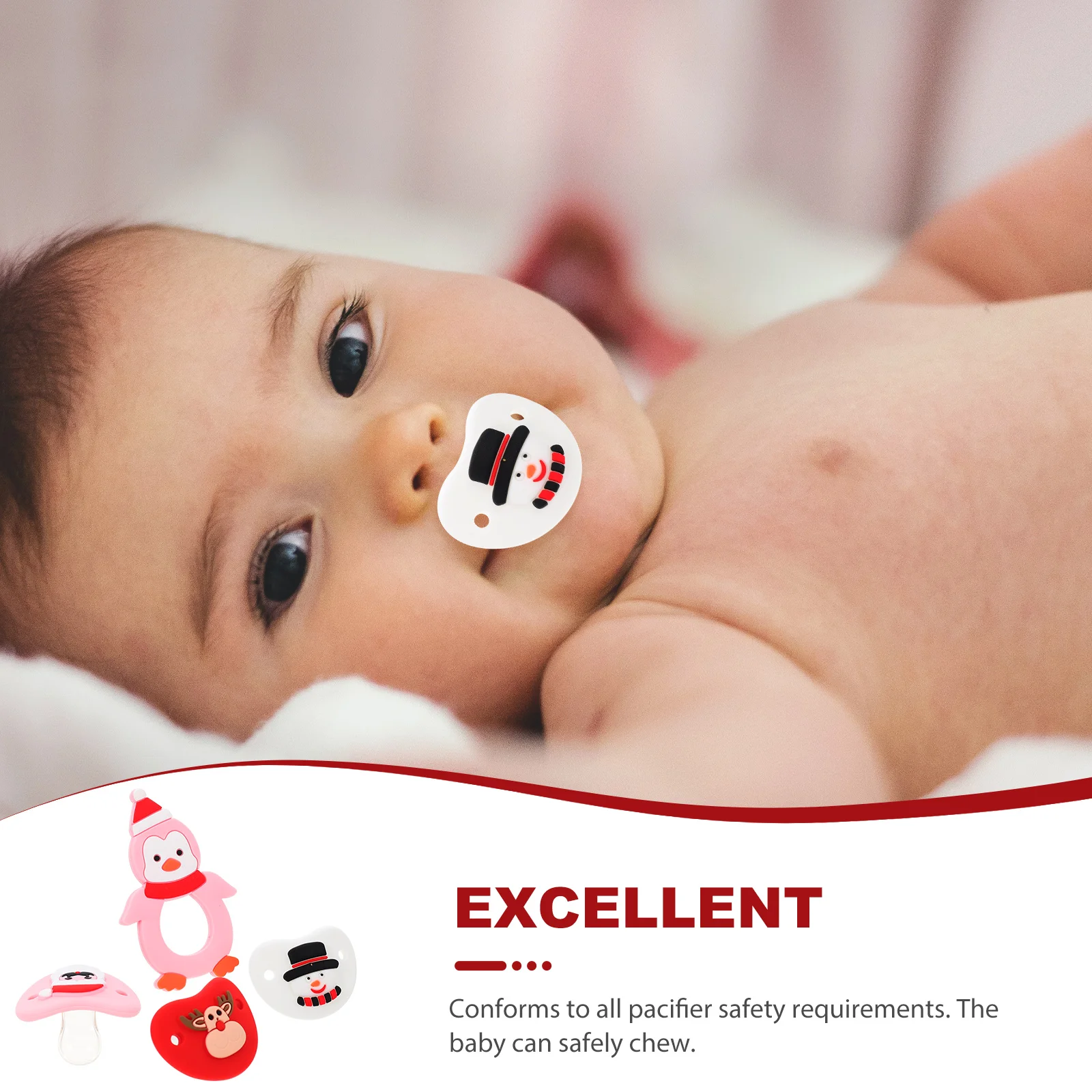 คริสต์มาส Pacifier นวนิยายเด็ก Pacifiers ตลกทารกสร้างสรรค์ของเล่นเด็ก Teether อุปกรณ์กระต่ายของเล่น