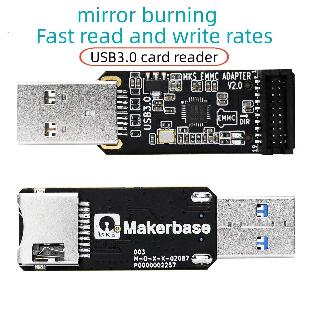 MKS SKIPR EMMC-ADAPTER V2 USB 3.0 Reader For MKS EMMC Module Micro SD TF Card MKS Pi MKS SKIPR Klipper 3D Printer motherboard