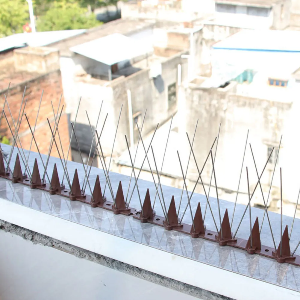 

Stainless Steel Bird Spikes Heavy Duty Pigeon Repellent Outdoor Garden Supplies Metal Anti Bird Deterrent Spikes For Roofs