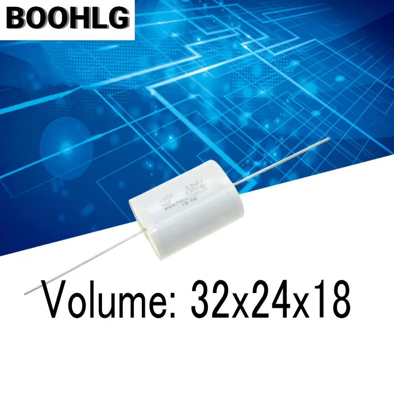 コンデンサー630v,2.2uf,hscc,h2f,225j,630v,低損失,5個用の厚い銅製フットオーディオ周波数