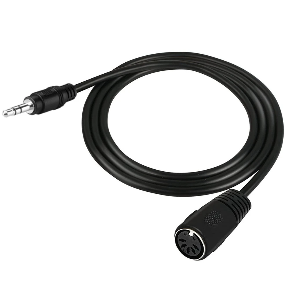 Łokieć 5-pin Din MIDI męski do 3.5mm męski 5Pin Din żeński do 3.5mm wtyk męski złącze Stereo kabel Adapter Audio 50cm 150cm 300cm