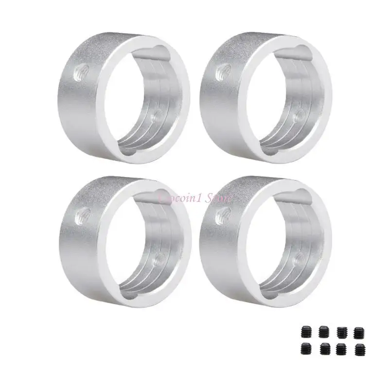 Y1UB Durable Extended Wheel Rims Metal Lock Ring Full Scaled Durable Counterweight Rings for Remote Control 1:6 TRXA