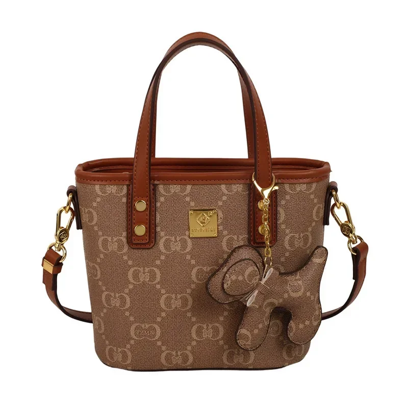 

2025 New Women's Messenger Bag - Large-Capacity, Personalized Printing, Light Luxury, Portable Fashion Bucket Bag