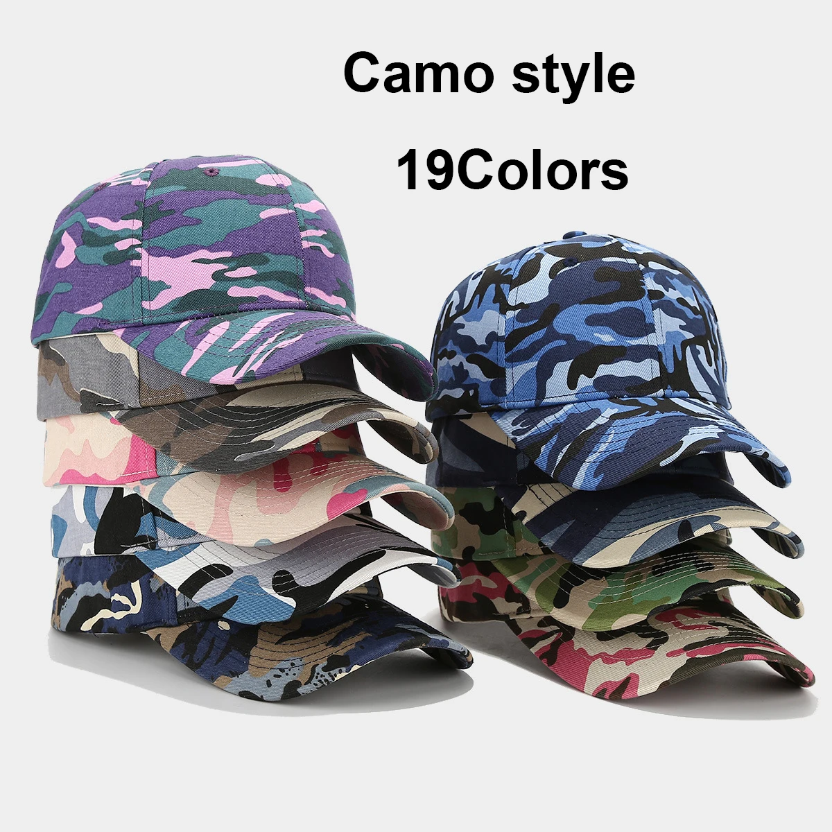 19 Colors Adult sports hat outdoors camo baseball caps for Men and Women Fitted adjustable Trucker hats gorros hats