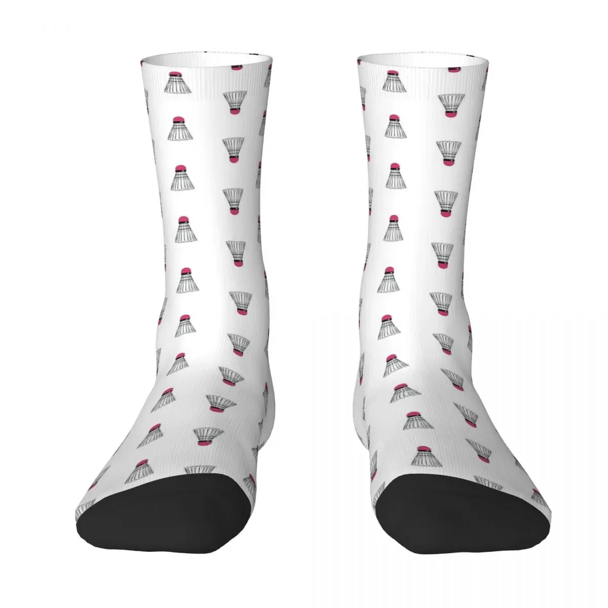 Chaussettes longues à motif de badminton pour hommes et femmes, bas Harajuku, volants de sport, accessoires rétro cool, toutes saisons, cadeaux