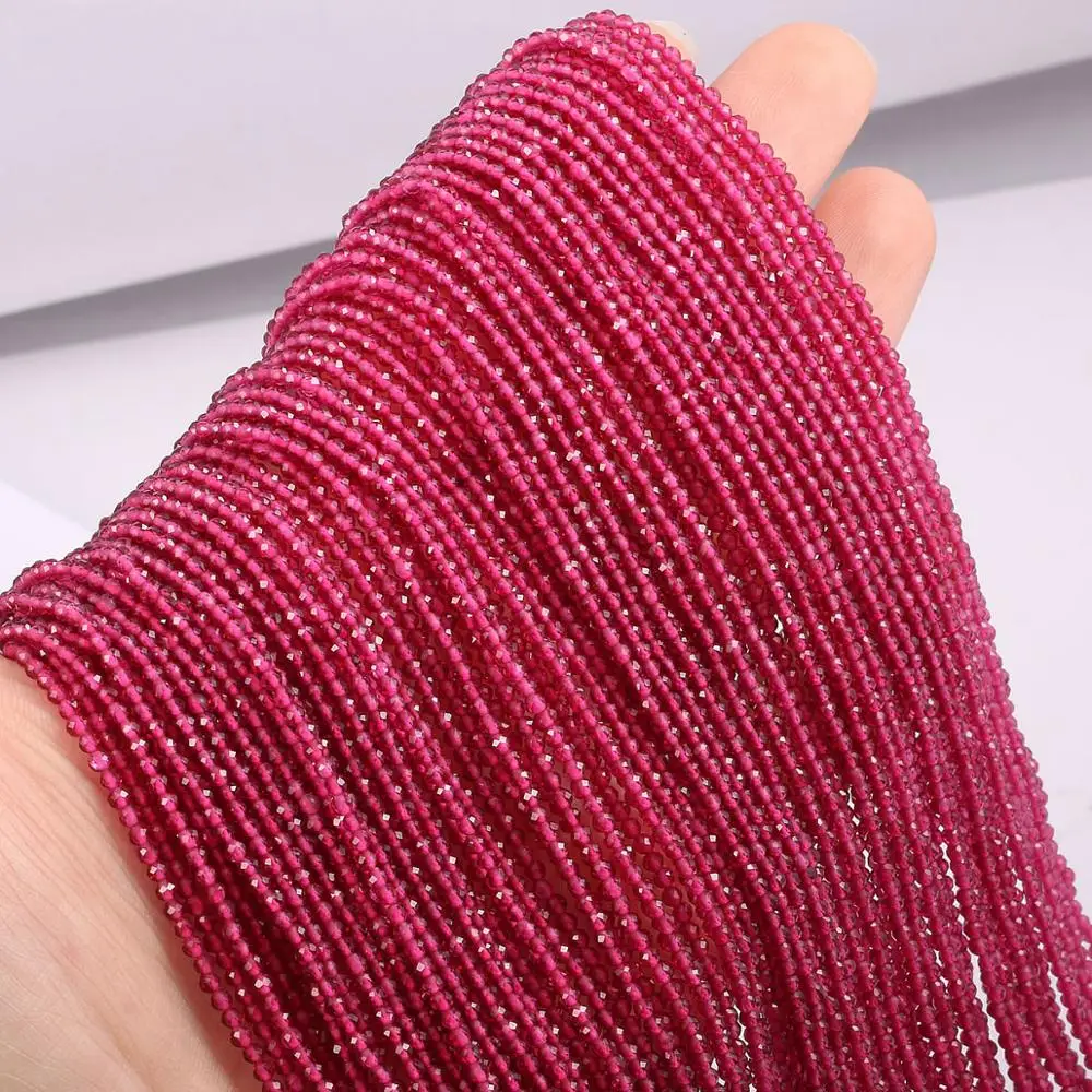 16 Strings Natural Stone Spinel Faceted Loose Spacing Beaded 2-3MM Jewelry Making DIY Necklace Earrings Accessory Gift